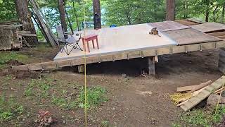 Bunkie Build Part 4 diy cottage cottagecore cabin save [upl. by Idnahk]