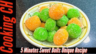 5 Minutes Recipe  Barfi Ki Recipe  Sweet Recipe  Sweet Bolls Recipe  Cooking CH [upl. by Daukas]