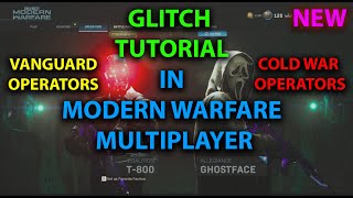 VANGUARD OPERATORS IN MODERN WARFARE GLITCH TUTORIAL HOW TO GET VG AND CW OPERATORS INTO MW MP [upl. by Forland572]