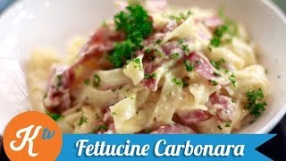 Resep Fettucine Carbonara Fettucine Carbonara Recipe Video  STANLEY MARCELLIUS [upl. by Marni]