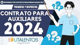 📌 🟦 ¿ PREGUNTAS Y RESPUESTAS EN ASISTENCIA TÉCNICA PARA CONTRATO DE AUXILIARES 2024 DEL MINEDU [upl. by Hanae617]