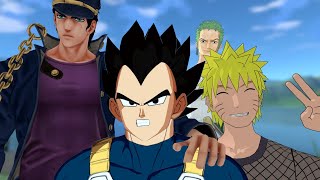 Vegeta Meets Jotaro Naruto and Zoro [upl. by Annahsirhc]