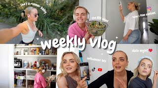 weekly vlog  date night  how i film content bts  running  gel nails  meals  conagh kathleen [upl. by Eugen]