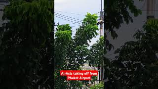 AirAsia A320 taking off from Phuket Airport avgeek planespotting airasia aviationlovers a320 [upl. by Isolt886]