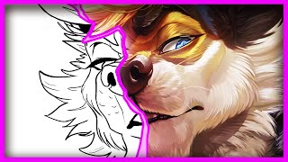 THIS IS WHAT A TOP TIER FURRY ICON COMMISSION LOOKS LIKE  Speedpaint Photoshop quotSecurity Guardquot [upl. by Villiers]