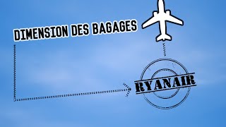 Ryanair  Taille bagage à main et bagage en soute autorisée avec cette compagnie aérienne [upl. by Glenna91]