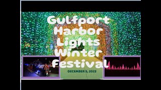 Gulfport Harbor Lights Winter Festival  December 2023 [upl. by Einahpit844]