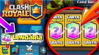 COMO GANHAR 2 CARTAS LENDÁRIAS DE ANIVERSÁRIO DO CLASH ROYALE  BRUNO CLASH [upl. by Nyre]