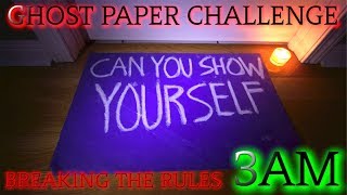 THE MOST TERRIFYING GHOST PAPER CHALLENGE AT 3AM BREAKING ALL THE RULES [upl. by Nerti]