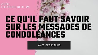 Message de condoléance  tout connaître en détails [upl. by Stranger]