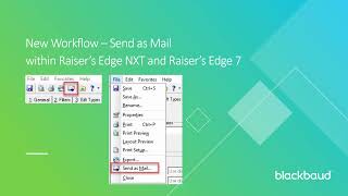 Raisers Edge NXT Send as Mail [upl. by Hilel]