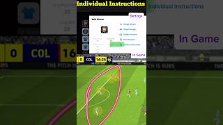 Part1 Individual Instructions setting in eFootball 2024  efootball2024  efootballmobile [upl. by Gaylor430]