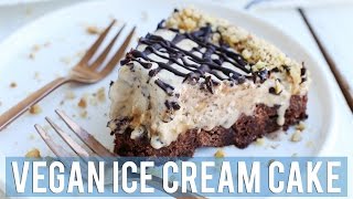 Vegan Ice Cream Cake  EASY VEGAN DESSERTS [upl. by Lewej]