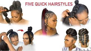 5 Quick And Easy Hairstyle Using Braid Extension [upl. by Anastasio]