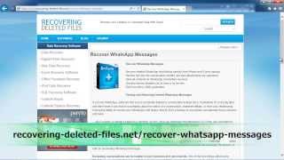 How To Recover Whatsapp Messages QUICK [upl. by Hogg480]