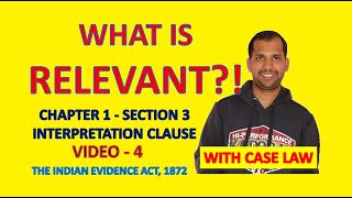 What is Relevant  Interpretation Clause  Section 3  Video 4  The Indian Evidence Act 1872 [upl. by Rabjohn]