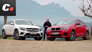 BMW X4 SUV vs MercedesBenz GLC Coupé  Comparativa  Prueba  Review en español  Cochesnet [upl. by Juta]