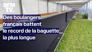 14053 mètres la France bat le record de la plus longue baguette du monde à Suresnes [upl. by Danieu374]