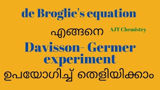 Davisson  Germer Experiment and de Broglie Realation  Explanation and Notes AJT Chemistry [upl. by Frieda]