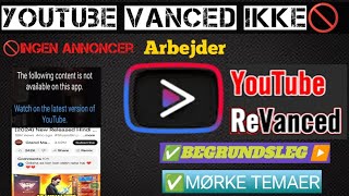 Ret YouTube Venced Buffer ProblemYouTube Vanced virker ikkeVanced Buffer problem androidtutorial [upl. by Noret]