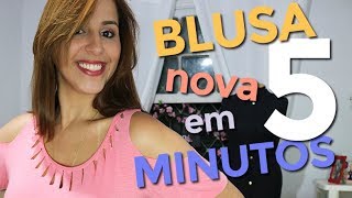 DIY  Blusa customizada só com tesoura [upl. by Atinit602]