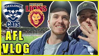 BRISBANE ROBBED AFL VLOG  Geelong v Brisbane Round 2 AFL 2021 [upl. by Alleinnad]