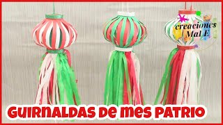 GUIRNALDA GIRATORIA DEL MES PATRIO  FIESTAS MEXICANAS  DIY [upl. by Gould574]