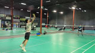 sweaty badminton singles Richard vs Jason [upl. by Lemieux]