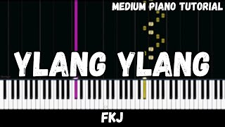 FKJ  Ylang Ylang Medium Piano Tutorial [upl. by Nytram]