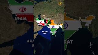 India vs Pakistan Map Through Animation  World Geography map geography upsc [upl. by Annirok494]