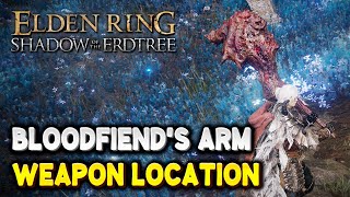 Elden Ring BLOODFIENDS ARM Weapon Location  Shadow of the Erdtree DLC [upl. by Reaht]