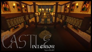 Castle Speed Build PT 2 Interior  Welcome to Bloxburg  Speed Build [upl. by Haissem]