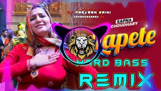 Lapete Song Dj Remix Hard Bass  Sapna Choudhary  Vibration Punch Mix  Dj Parveen Saini 2024 [upl. by Yelsnik]