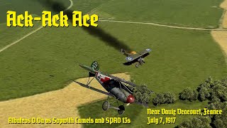 AckAck Ace  Air combat in 1917  Albatros vs Camels and SPADs  Air Combat video 84 [upl. by Dnesnwot]