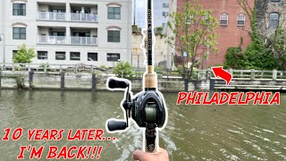 URBAN FISHING in a PHILLY CANAL Do Fish even Live here [upl. by Yssej]