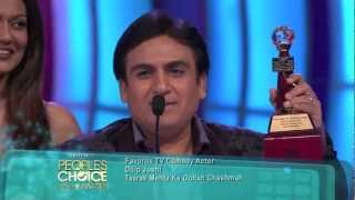 Dilip Joshi wins Favorite TV Comedy Actor at Peoples Choice Awards 2012 HD [upl. by Mclaughlin]