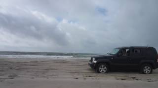 Dodge Nitro and Jeep Liberty off road beach driving [upl. by Annaitat535]