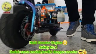 Safety Gear Riding Scooter EngineGoped standupscootergas gasscooter [upl. by Cadman35]