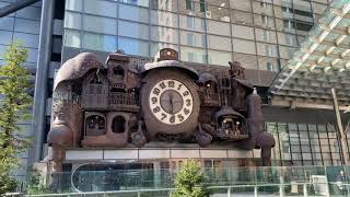 Studio Ghibli clock at Shiodome Japan [upl. by Nayhr493]