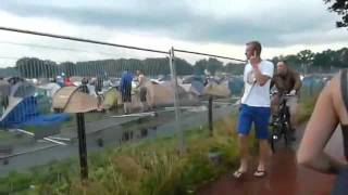 Pukkelpop STORM DISASTER 2011  Camping  Thunderstorms everywhere  must see shocking footage [upl. by Gosser]