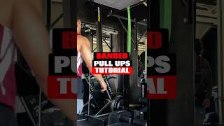 Tutorial Banded Pull Ups ♨️ pullups backworkout exathlete [upl. by Bensky]