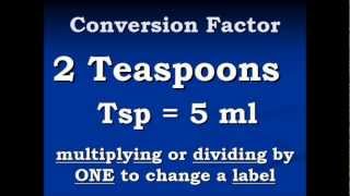 Conversion Video Teaspoons to Milliliters and back again [upl. by Llenrev]