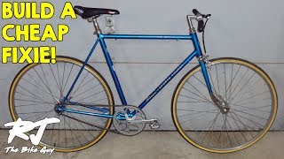 How To Build A Cheap Fixie From A Vintage Bike [upl. by Nellac763]