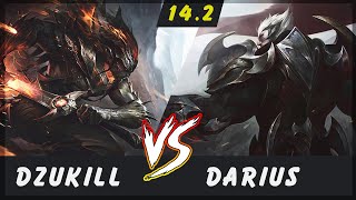 Dzukill  Yasuo vs Darius TOP Patch 142  Yasuo Gameplay [upl. by Adnorahc564]