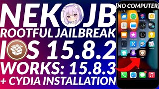 NekoJB Rootful iOS 15821583 Jailbreak Cydia  Jailbreak iOS 15821583 Cydia  NekoJB Cydia [upl. by Arola]