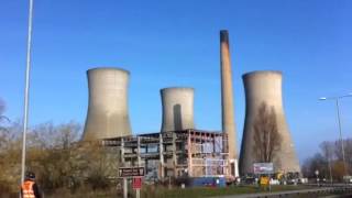 Richborough Power Station Cooling Tower Demolition [upl. by Dearborn14]