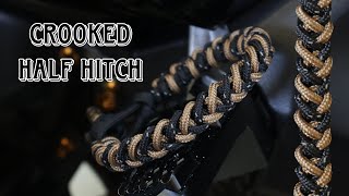 HOW TO MAKE CROOKED HALF HITCH PARACORD BRACELET EASY PARACORD TUTORIAL DIY [upl. by Eimme]