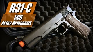 M1911 A1 R31C  Army Armament Airsoft GBB Full MetalReview e Teste BR [upl. by Giffer572]