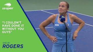 Shelby Rogers OnCourt Interview  2021 US Open Round 3 [upl. by Northway572]