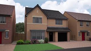 Miller Homes  Oakwood Grange Hazlerigg Newcastle Upon Tyne  CGI Development Video [upl. by Anidam603]